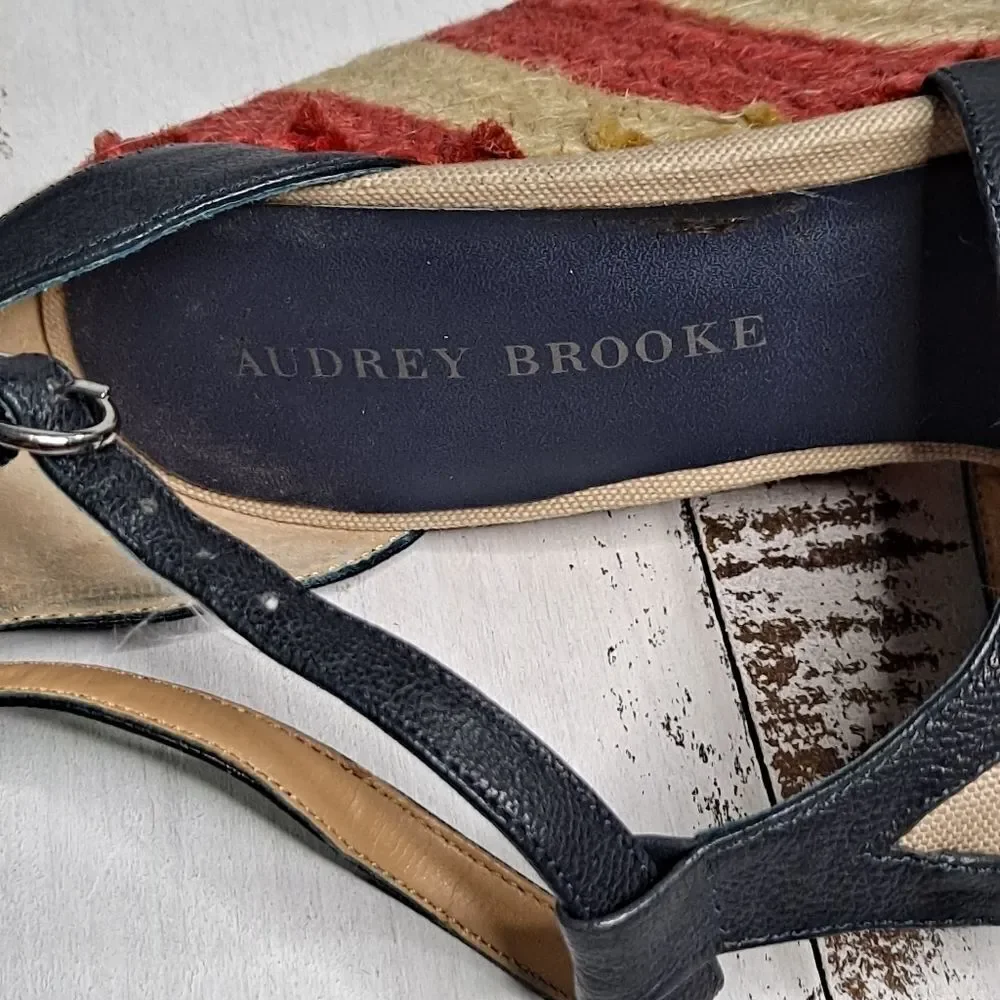 Audrey Brooke Kerry Braided Wedges 6M